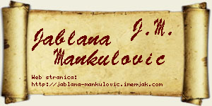 Jablana Mankulović vizit kartica